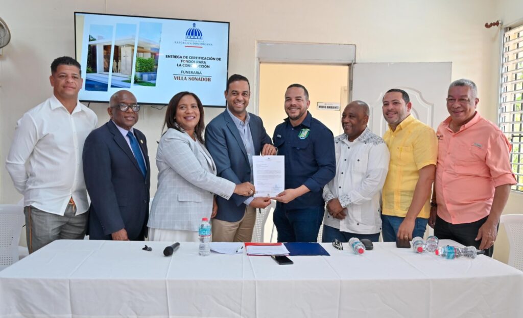Entrega de certificación construcción funeraria.