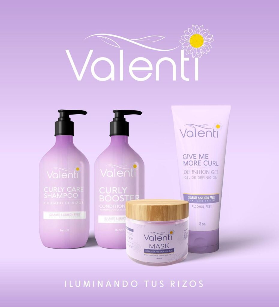Productos Valenti para rizos definidos y cuidados