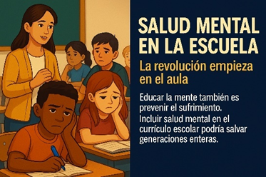 Aula abordando la salud mental en la educación.