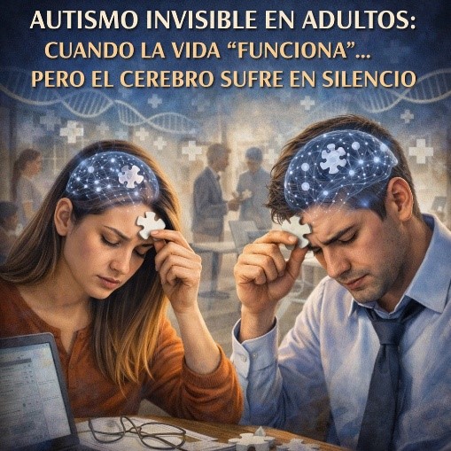 Autismo invisible adultos, cerebro sufre en silencio.